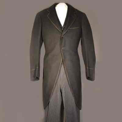 Morning coat, vest, and trousers,