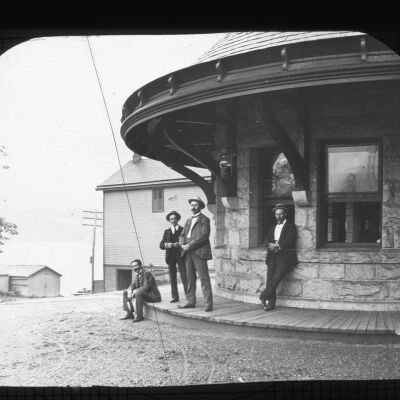 Four unidentified men at the Garrison Hotel in Garrison, NY