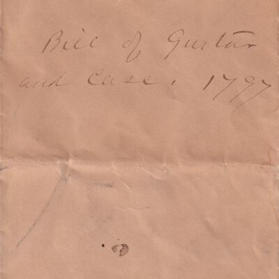 Envelope for guitar bill, 2001.124.2B