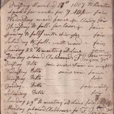 Diary, Volume 14, 1807-1809