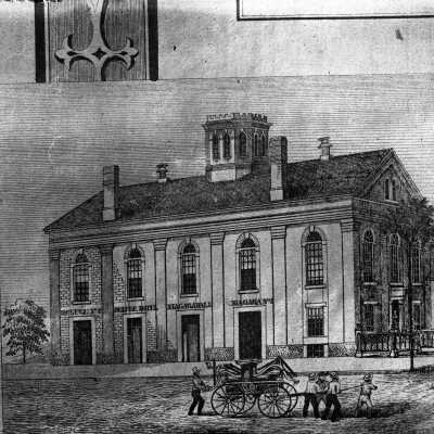 Town House, Saco, from York County Maine 1856 Map