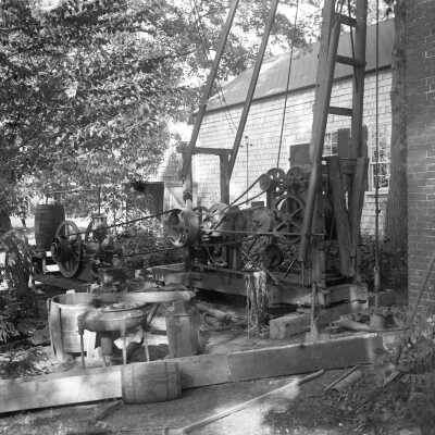 Well drilling at Bradbury property, Hollis, ME