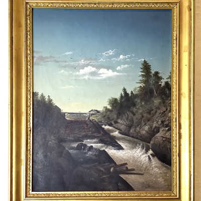 Logging on the Saco River
