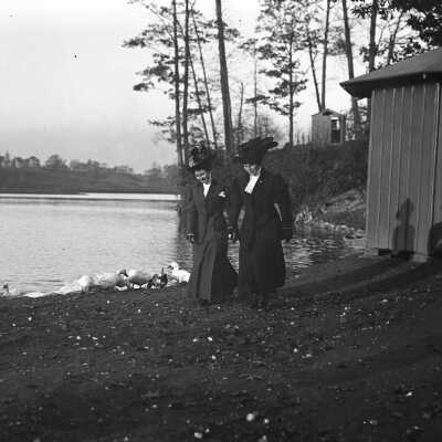 Two women at Weequahic Park, Newark, New Jersey