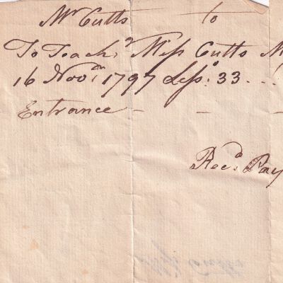 Receipt for music lessons