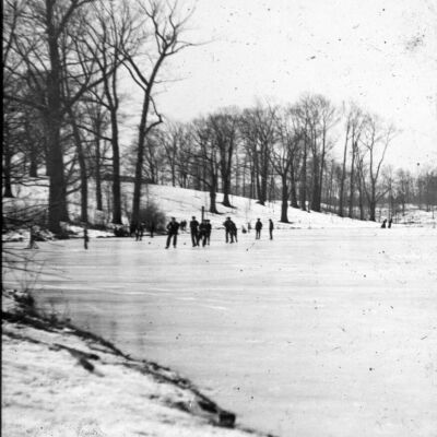 Ice skating, Weequahic Park, Newark, NJ