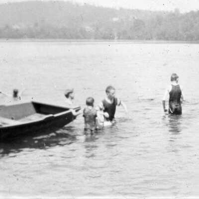 Saco Boy Scouts in the Saco River
