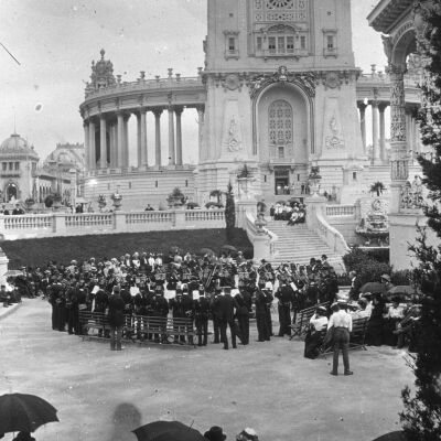 Band at Electric Tower, Pan American Expo, 1901