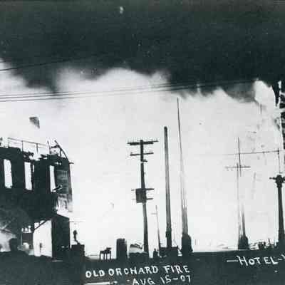 Burning of Hotel Velvet, Old Orchard Beach, 1907