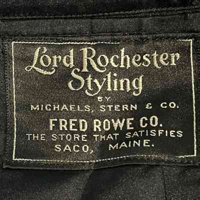 Label inside right front side of coat