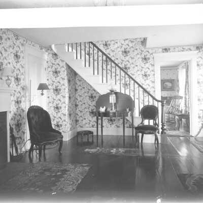 Reverse side with postcard section pasted on.