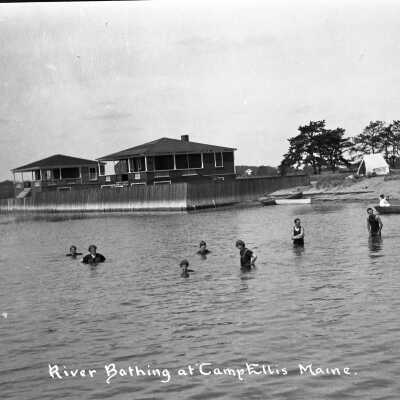 River bathing at Camp Ellis