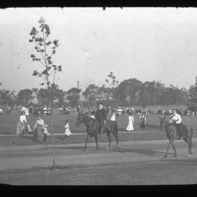 Riders at a park