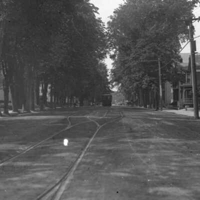 Trolley on Main Street, Saco, ME