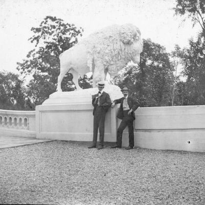 Two men at the Pan American Exposition, 1901