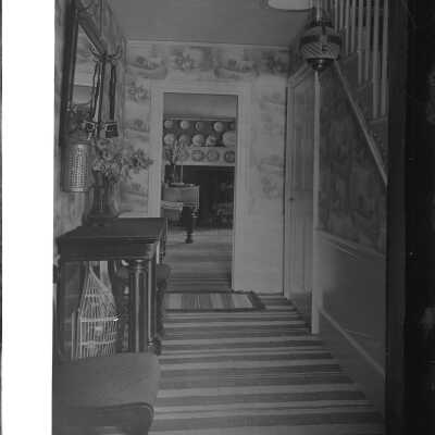 Reverse side with postcard section pasted on.