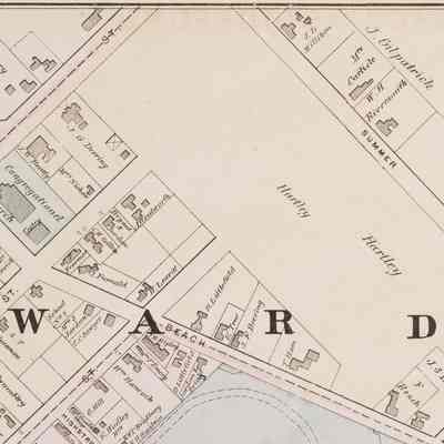 1872 York County Atlas showing J. G. Deering's mansion and the bounds of Hartley Field.
