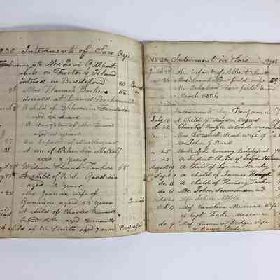 Internments by Benjamin Hall starting in 1830.