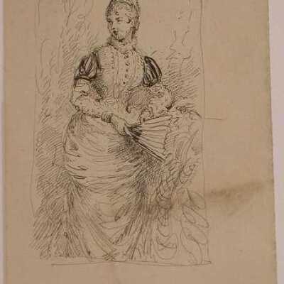 Young Woman with a Fan