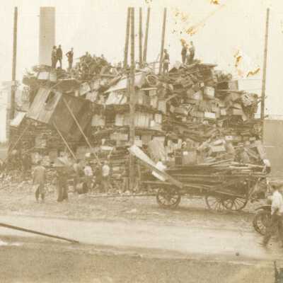Oregon State College Football Bonfire Pile for Homecoming