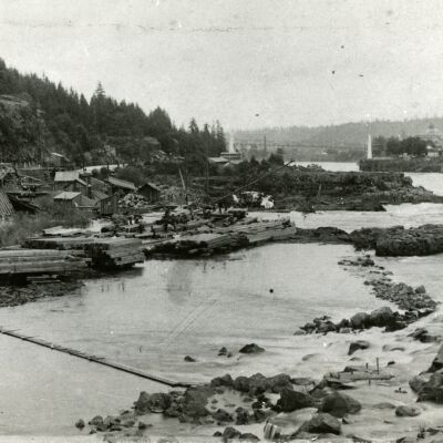 Willamette Falls Locks 1888 - Construction