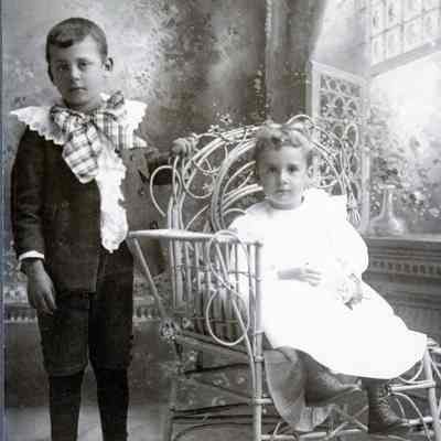 Unknown Boy and Girl - Studio Portrait