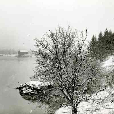 1899 Snowstorm - Oregon City - Clackamas County Courthouse Back View