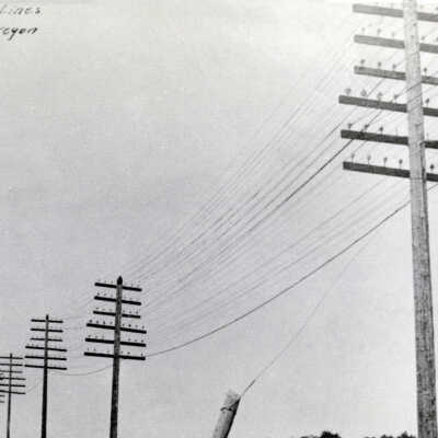 Oregon City 1890 - Original Transmission Lines between Oregon City and Portland