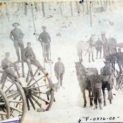 Men with Horses to be harnessed