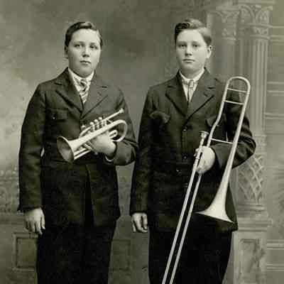 Eggimann Family Photo Collection - Two young men with Instruments
