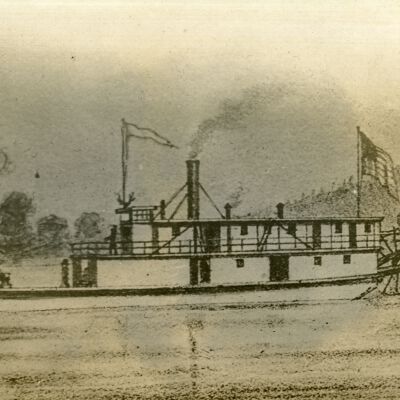 Steamboat "Elk" - 1857 - Photograph of a Drawing