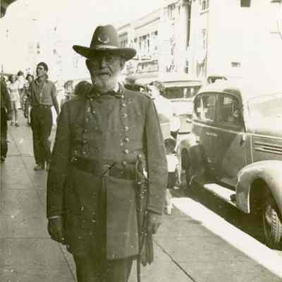 Oregon City - Man in a Confederate Soldier Uniform
