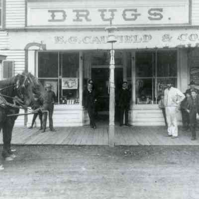 Oregon City 1885 - E. G. Caufield Drug Store