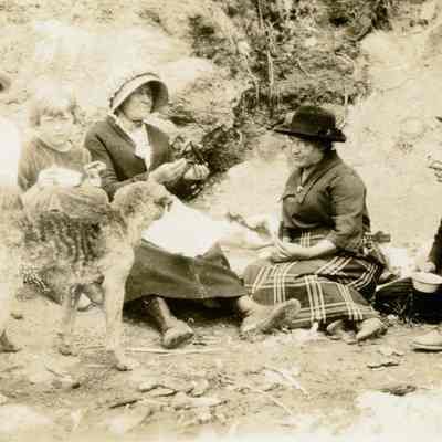Talbert, John with 4 unidentified people