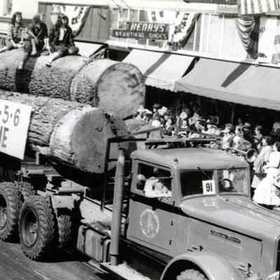 Oregon City Territorial Days Parade 1940's - Estacada Jamboree Float