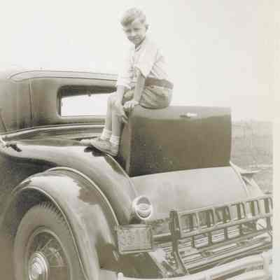 Rumble Seat Car with Young boy