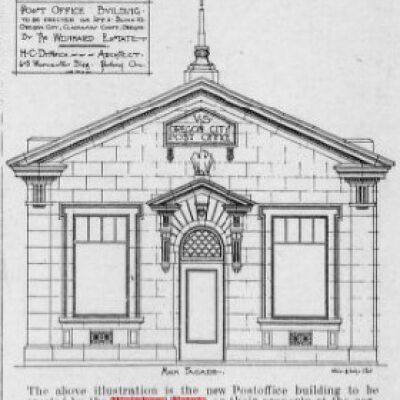 Post office sketch from the Enterprise Courier 11-06-1913
