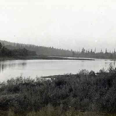 Burns Family Collection - Clackamas Rapids Looking Down the Willamette River - 1908