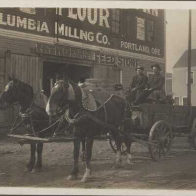 Columbia Milling Co. horse and wagon