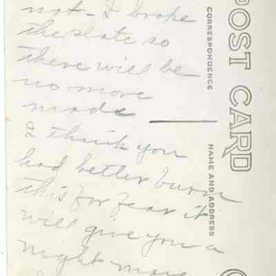 Back of postcard P-9200-1
