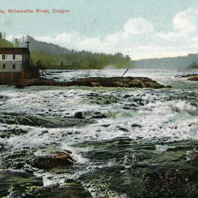 Willamette Falls 1912 - Station A - Oregon City - Postcard