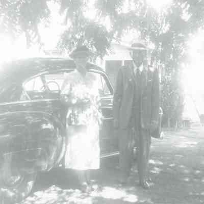 Krause Family - Mr. & Mrs. Krause and Car