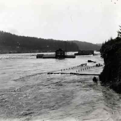 1890 Flood - Willamette River at West Linn, Oregon Locks
