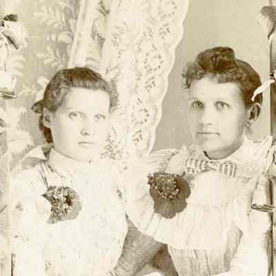 Alldridge Family - Two Women in Flowered Frame