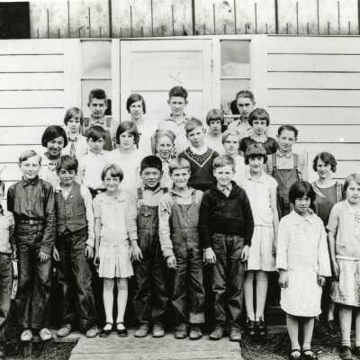 Carver School Students 1928 - 5th - 8th Grades - Carver, Oregon