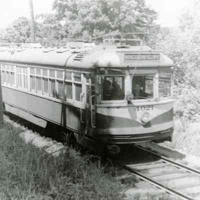 Jennings Lodge 1956 - Oregon City Interurban Trolley near Jennings Lodge