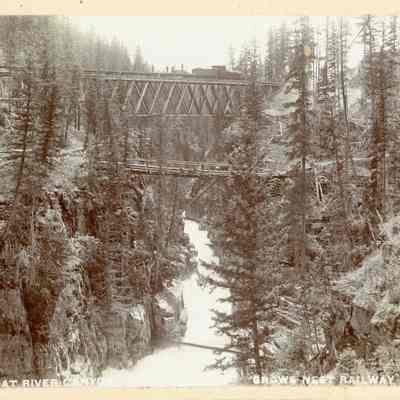 Crows Nest Railway - Goat River Canyon in British Columbia