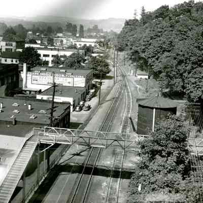 Oregon City 1948 - Looking East from the Old Elevator Bridge.