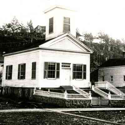 Methodist Church and Parsonage, Oregon City - 1885