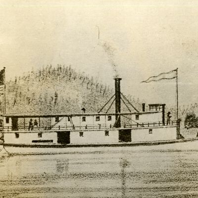 Steamboat "Relief" - 1858 - Photograph of a Drawing